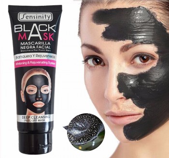 Le masque facial noir Sensinity élimine les impuretés de la peau et les points noirs, 130 ml