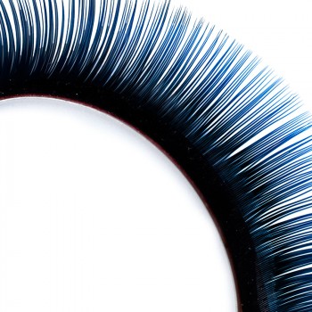 Two-tone Mink-Lashes, black/blue, 13 mm