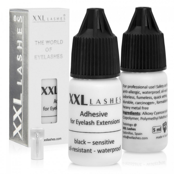 XXL Lashes Adhésif – La première colle à cils sensible et résistante à l'huile - noir