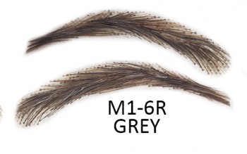 Faux sourcils semi-permanents à coller, d’origine 100 % naturelle - fait à la main, M1-6R grey