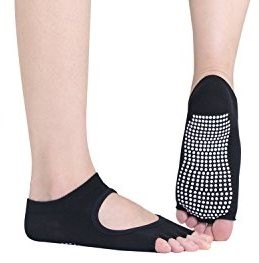2 paires Socquettes yoga ou pilate pour femme, orteils séparés à l’air